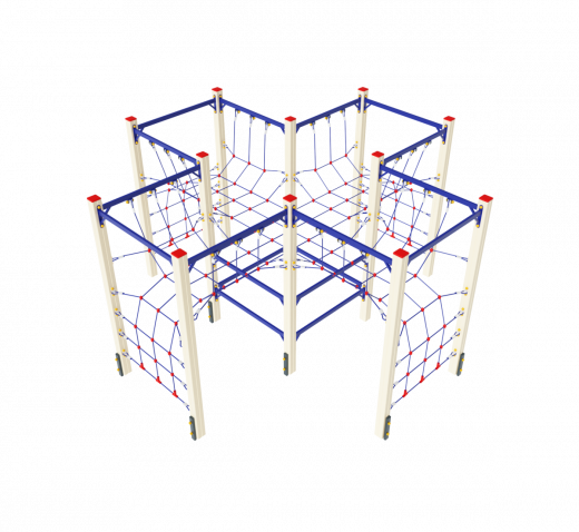 Лаз-сетка на столбах большой 4060х4060х2230