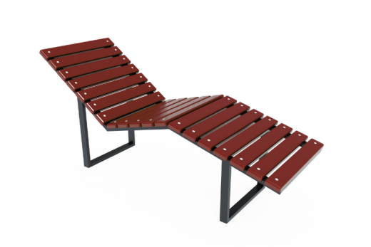 Лежак парковый ЧсКрКор 1900х670х890
