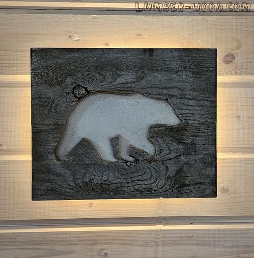 Полярный МИ. Original (настенный светильник из дерева). арт 7006