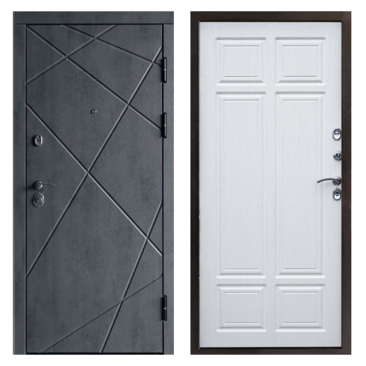 Входная дверь Termo-door Лучи Бетон - Лиственница премиум