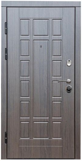 Входная дверь Termo-door Виргиния Венге - Широкое Зеркало Фацет Черный кварц