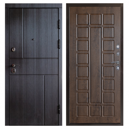 Входная дверь Termo-door Вертикаль Венге - Престиж Дуб
