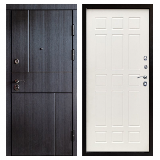 Входная дверь Termo-door Вертикаль Венге - Спарта Белое дерево