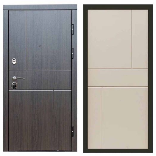 Входная дверь Termo-door Вертикаль Венге - Горизонт Слоновая кость