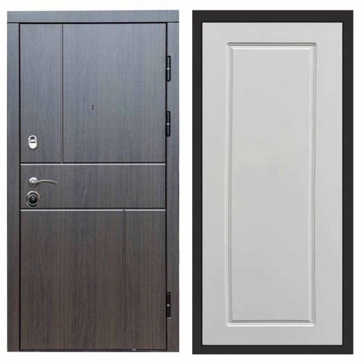 Входная дверь Termo-door Вертикаль Венге - Гранд Слоновая кость