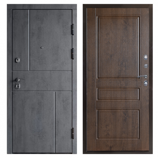 Входная дверь Termo-door Вертикаль Бетон - Классика Дуб