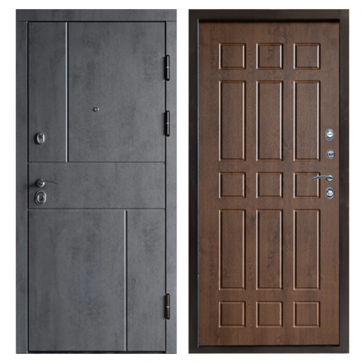 Входная дверь Termo-door Вертикаль Бетон - Престиж Дуб