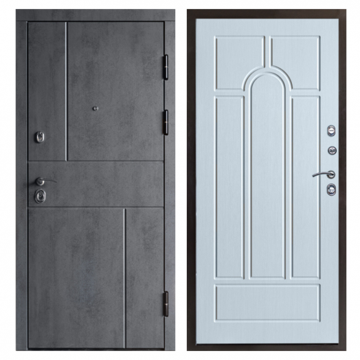 Входная дверь Termo-door Вертикаль Бетон - Арка Лиственница