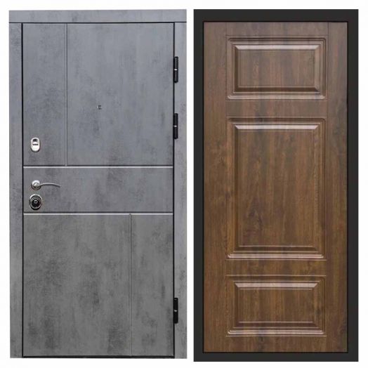 Входная дверь Termo-door Вертикаль Бетон - Лион Дуб