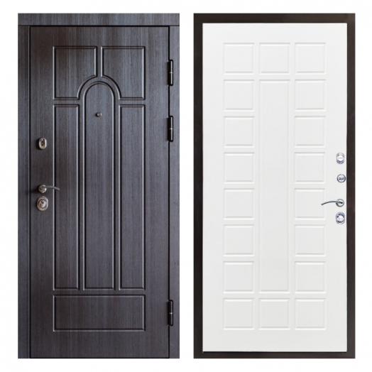 Входная дверь Termo-door Модена Венге - Престиж Белое дерево