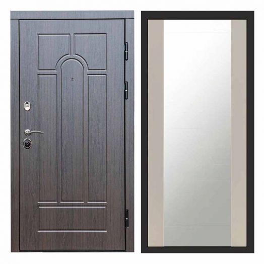 Входная дверь Termo-door Модена Венге - Зеркало Слоновая кость