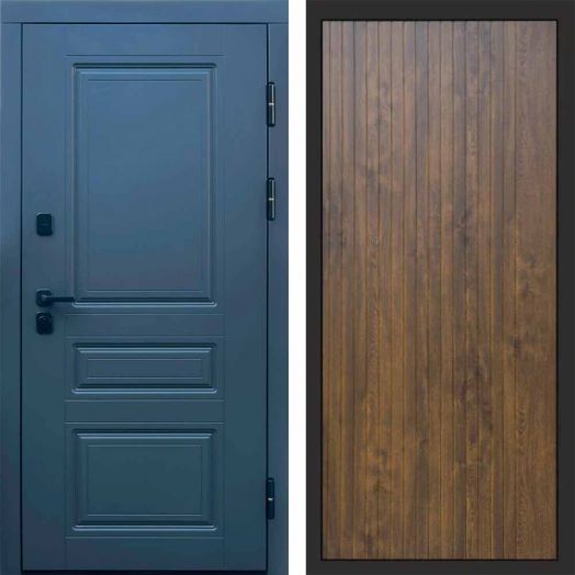 Входная дверь Termo-door Орегон Графит - FLAT Дуб