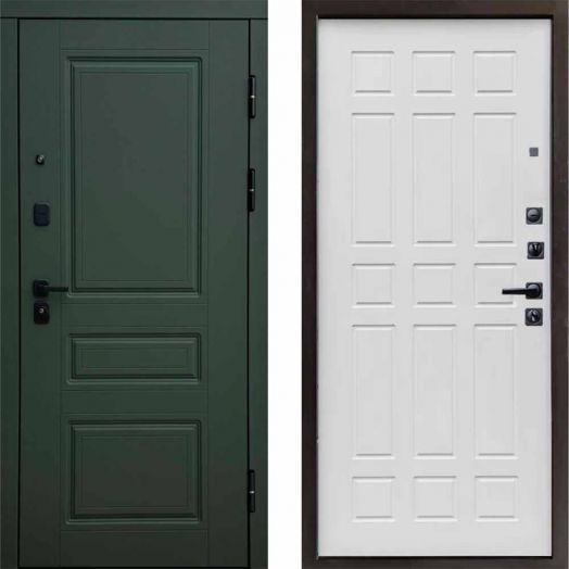 Входная дверь Termo-door Орегон Грин - Спарта Белое дерево