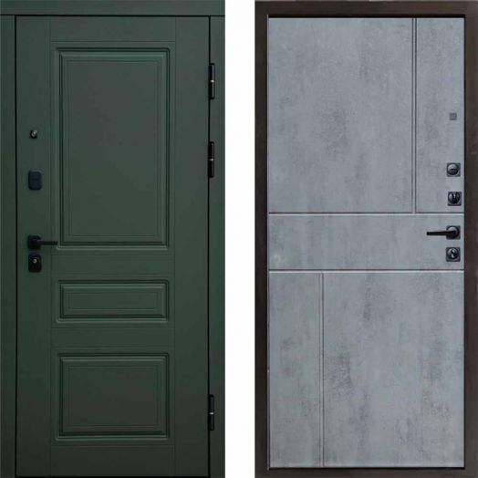 Входная дверь Termo-door Орегон Грин - Горизонт Бетон темный