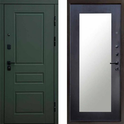 Входная дверь Termo-door Орегон Грин - Зеркало триумф Венге