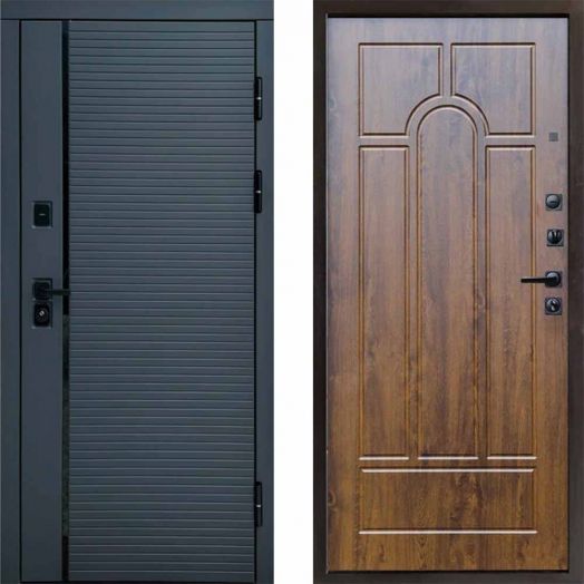 Входная дверь Termo-door Графит line - Арка Дуб