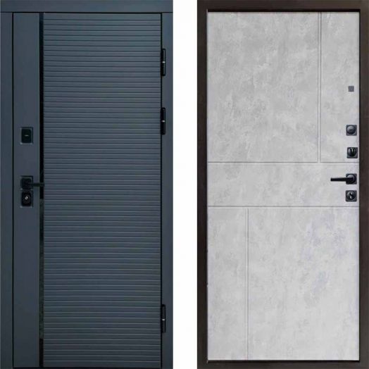 Входная дверь Termo-door Графит line - Горизонт Бетон светлый
