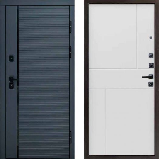 Входная дверь Termo-door Графит line - Горизонт Белый