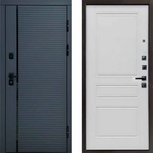 Входная дверь Termo-door Графит line - Классик Белый софт