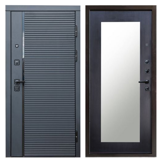 Входная дверь Termo-door Black Line - Зеркало триумф Венге
