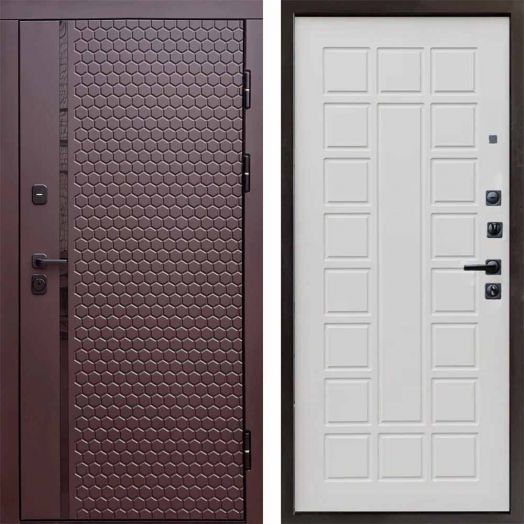 Входная дверь Termo-door Simple Шоколад - Престиж Бежевый матовый