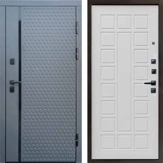 Входная дверь Termo-door Simple Графит - Престиж Бежевый матовый