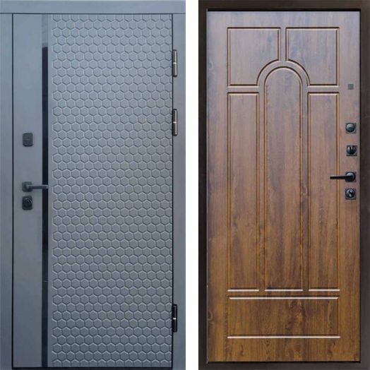 Входная дверь Termo-door Simple Графит - Арка Дуб