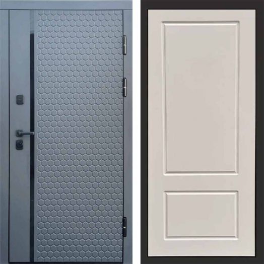 Входная дверь Termo-door Simple Графит - Марсель Слоновая кость