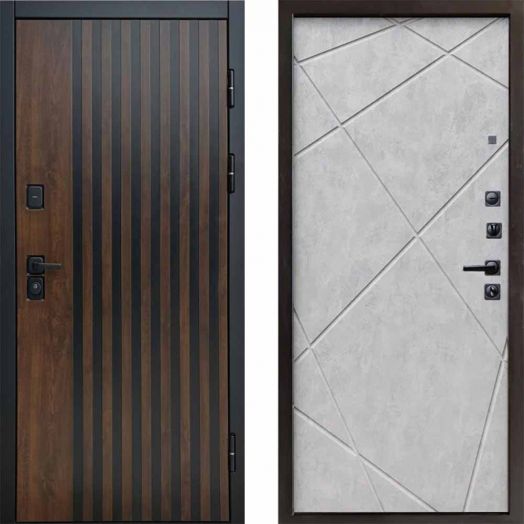 Входная дверь Termo-door Кантри - Лучи Бетон светлый