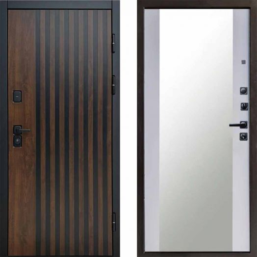 Входная дверь Termo-door Кантри - Зеркало Белый софт