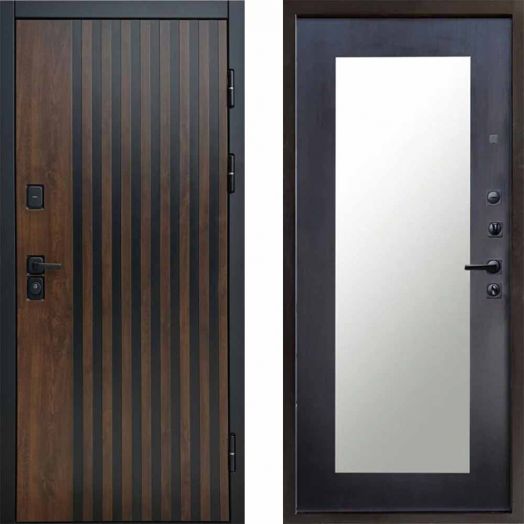 Входная дверь Termo-door Кантри - Зеркало триумф Венге