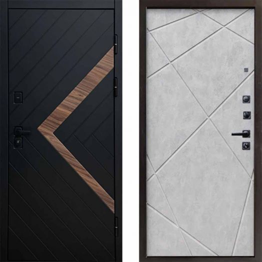 Входная дверь Termo-door Плэй - Лучи Бетон светлый