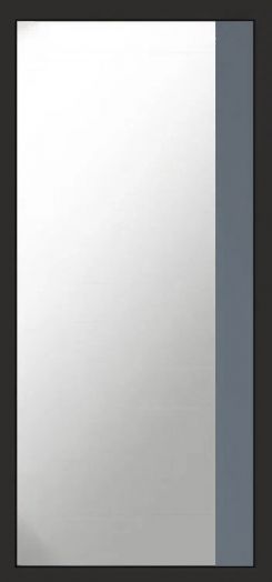 Входная дверь Termo-door Геометрия - Широкое Зеркало Фацет Грей софт