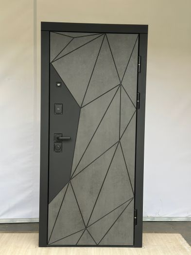 Входная дверь Termo-door Геометрия Бетон - Лучи Бетон темный