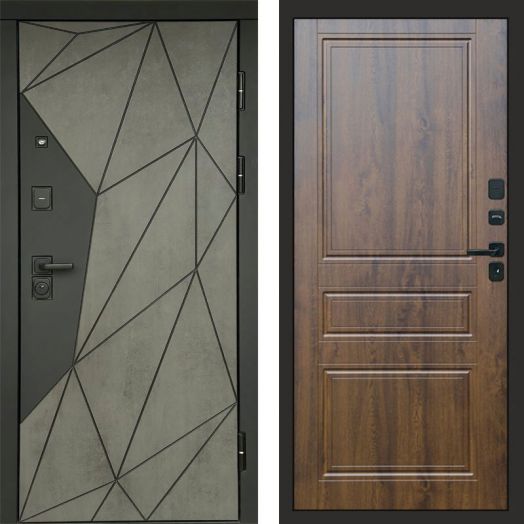Входная дверь Termo-door Геометрия Бетон - Классик Дуб