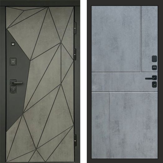 Входная дверь Termo-door Геометрия Бетон - Горизонт Бетон темный