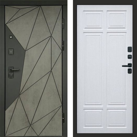 Входная дверь Termo-door Геометрия Бетон - Премиум Лиственница