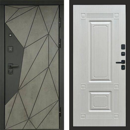 Входная дверь Termo-door Геометрия Бетон - Мадрид Лиственница