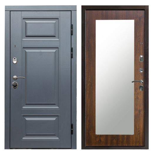 Входная дверь Termo-door Премиум Грей - Зеркало триумф Дуб