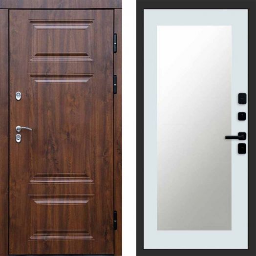 Входная дверь Termo-door Премиум Дуб - Зеркало триумф Белый софт