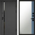 Входная дверь Termo-door Роял Графит - Широкое Зеркало Фацет Грей софт
