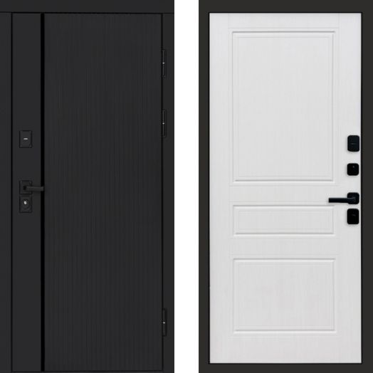 Входная дверь Termo-door Урбан Black - Классика Белое дерево