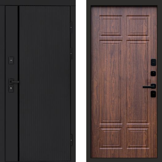 Входная дверь Termo-door Урбан Black - Орех премиум