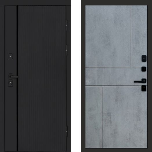 Входная дверь Termo-door Урбан Black - Горизонт Бетон темный