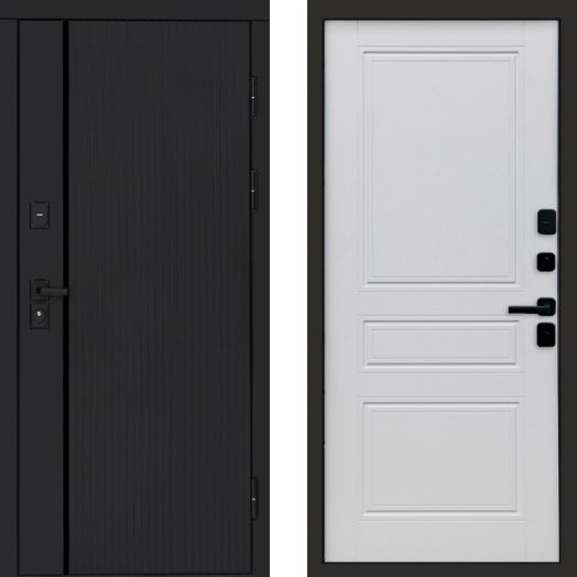 Входная дверь Termo-door Урбан Black - Классик Белый софт