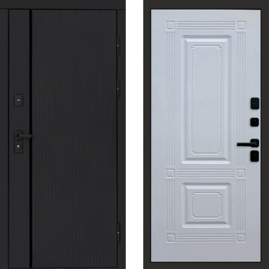 Входная дверь Termo-door Урбан Black - Мадрид Белый софт