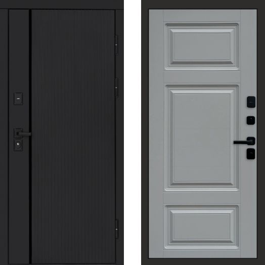 Входная дверь Termo-door Урбан Black - Лион Грей софт