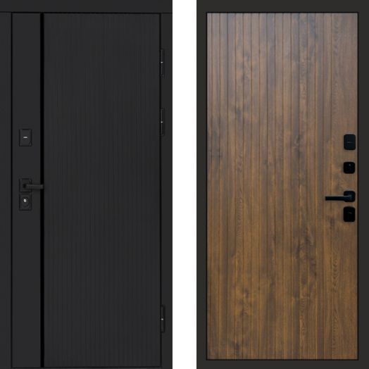 Входная дверь Termo-door Урбан Black - FLAT Дуб