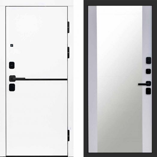 Входная дверь Termo-door Тренд WHITE - Зеркало Белый софт