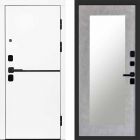 Входная дверь Termo-door Тренд WHITE - Зеркало триумф Бетон светлый